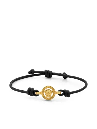 Versace Medusa-charm Cord Bracelet In ゴールドトーン