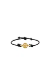 Versace Medusa-charm Cord Bracelet In Black