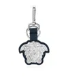 Versace Medusa Charm Keychain In Blue