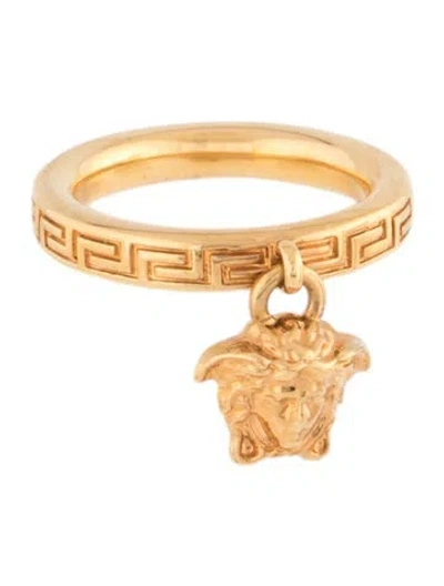 Pre-owned Versace Medusa Charm Ring In Multicolor