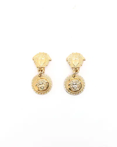 Versace Medusa Clip-on Earrings In Gold