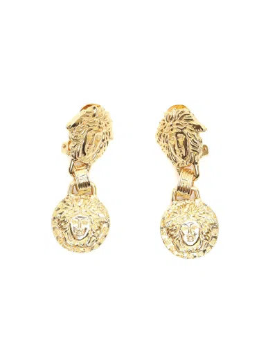 Versace Medusa Clip-on Earrings In Gold