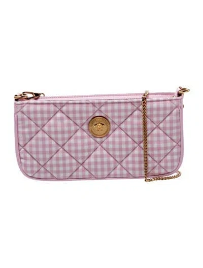 Pre-owned Versace Medusa Clutch In Pink