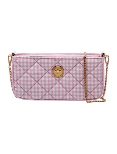 Pre-owned Versace Medusa Clutch W/ Tags In Pink