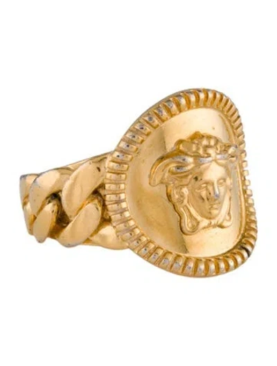 Pre-owned Versace Medusa Cocktail Ring. In Multi
