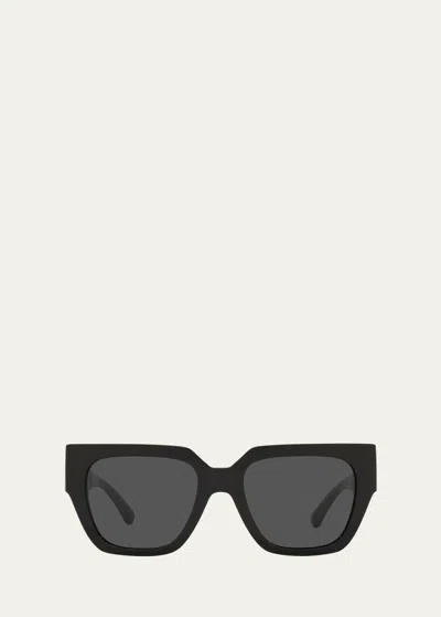 Versace Medusa Coin Square Acetate Sunglasses In Black