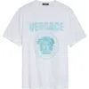 Versace Medusa Compact Cotton Jersey Graphic T-shirt In White