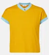 Versace Medusa Cotton-blend Jersey T-shirt In Yellow