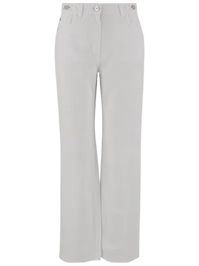Versace Medusa Cotton Denim Jeans '95 In White