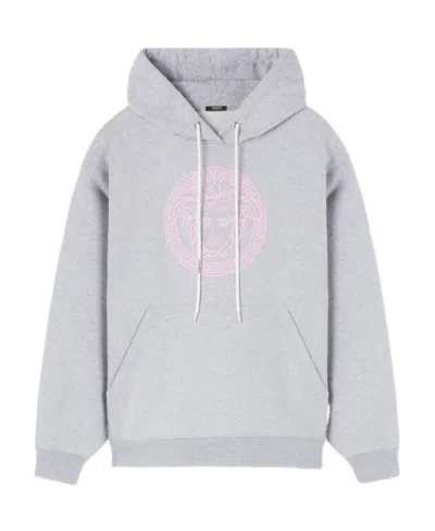 VERSACE VERSACE MEDUSA MOTIF DRAWSTRING HOODIE