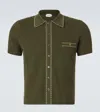 Versace Knit Shirt Chest Pocket Contrast Stitching In Green