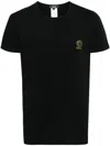 Versace White Crewneck T-shirt With Medusa Print On The Front In Cotton Stretch Man In Black