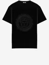 Versace Medusa Cotton T-shirt In Black