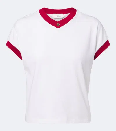 Versace Medusa Cotton-blend Jersey T-shirt In White