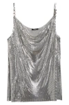 Versace Chainmail Camisole In Nickel