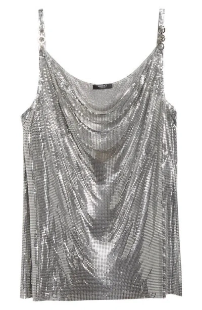 Versace Medusa Top In Silver