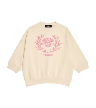 Versace Kids' Medusa Crest Sweatshirt In White