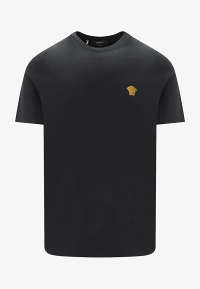 Versace Medusa Crewneck T-shirt In Black