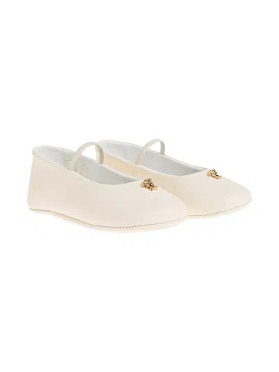 Versace Babies' Medusa Crib Shoes In Neutral