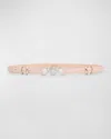 Versace Medusa Croc-embossed Leather Belt In Powder Blush Palladium