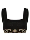 Versace Greca Border Underwear Top In Black