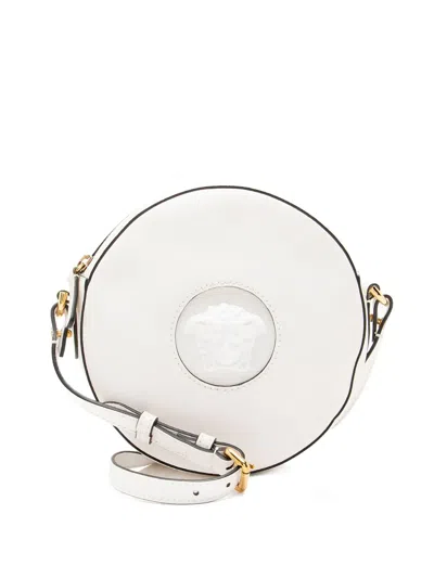 Pre-owned Versace Medusa Cross Body Bag In White