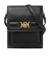 Versace Black Leather Medusa Biggie Crossbody Bag In Black