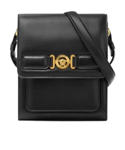 VERSACE VERSACE MEDUSA BIGGIE FOLDOVER TOP CROSSBODY BAG