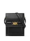 Versace Black Leather Medusa Biggie Crossbody Bag In Black