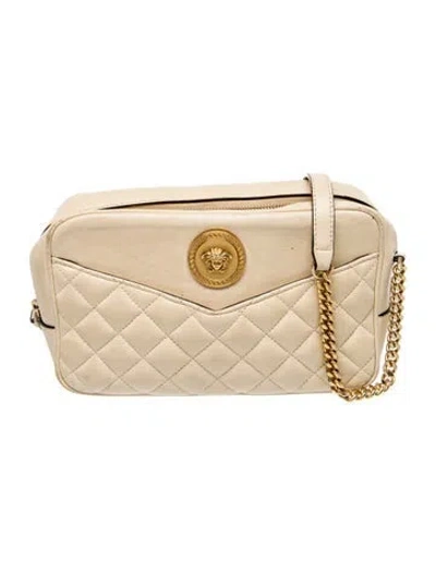 Pre-owned Versace Medusa Crossbody Bag In Neutrals