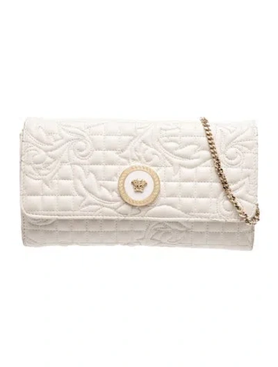 Pre-owned Versace Medusa Crossbody Bag In Neutrals