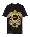 Versace Medusa Crystal-embellished T-shirt In Black