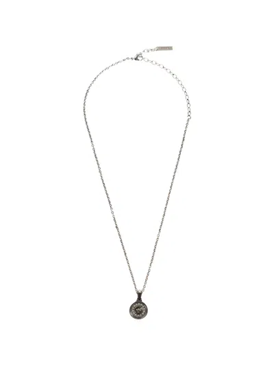 Versace Medusa Crystal-embellished Necklace In Metallic