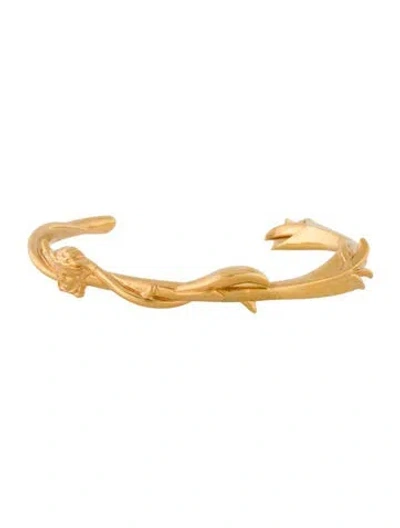 Pre-owned Versace Medusa Cuff Bracelet, 6.75" In Multicolor