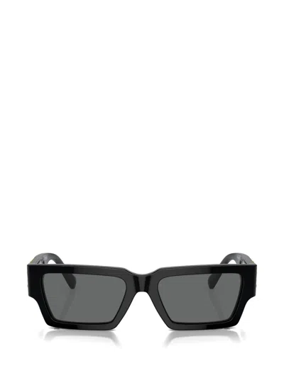 Versace Medusa Deco Biggie Rectangle-frame Sunglasses In Black
