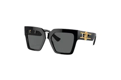 Pre-owned Versace Medusa Deco Butterfly Sunglasses Black (4458 Gb1/87)