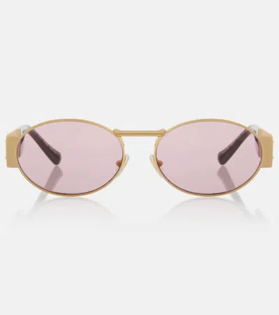 Versace Medusa Deco Oval Sunglasses In Pink