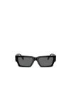 Versace Womens Black Ve4459 Rectangular-frame Acetate Sunglasses In Black