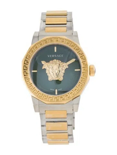 Pre-owned Versace Medusa Deco Watch, 38mm In Multi