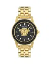 Versace Medusa Deco Bracelet Watch In Black/gold