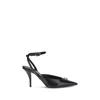 Versace La Medusa 85 Calf Leather Slingback Pumps In Black
