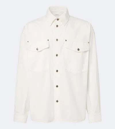 Versace Medusa Denim Overshirt In Multi