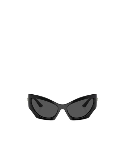 Versace Medusa-detail Cat-eye Sunglasses In Black