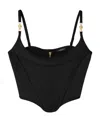 Versace Medusa Detail Corset Top In Black