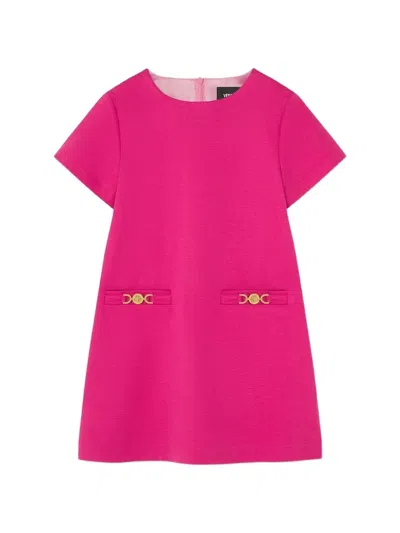 Versace Medusa Detail Dress In Pink
