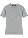 Versace Melange Grey Wool Blend Sweater In Gray