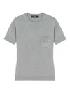 Versace Melange Grey Wool Blend Sweater In Grey
