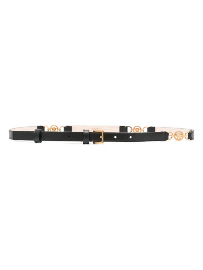 Versace Medusa Logo Belt In Black