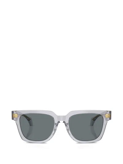 Versace Medusa-detail Square-frame Sunglasses In Gold