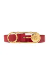 Versace Medusa Detailed Safety-pin Belt In Red